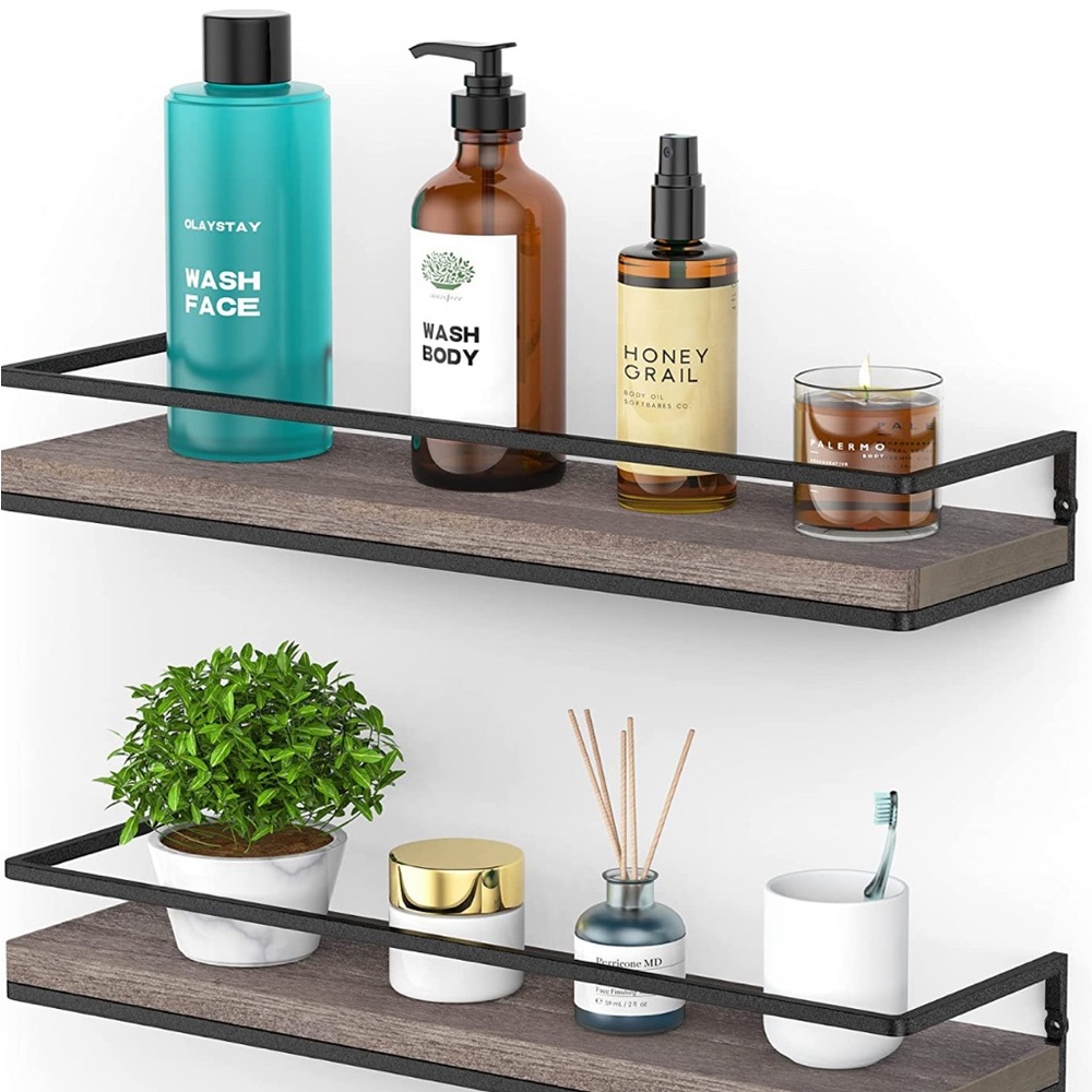 Floating Rustic Wall Decor Shelving Bathroom Kitchen Display